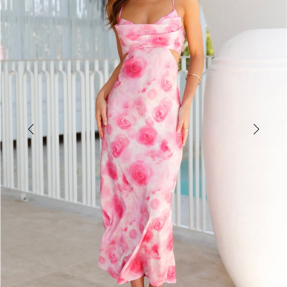 Hello Molly Pink Floral Maxi Dress